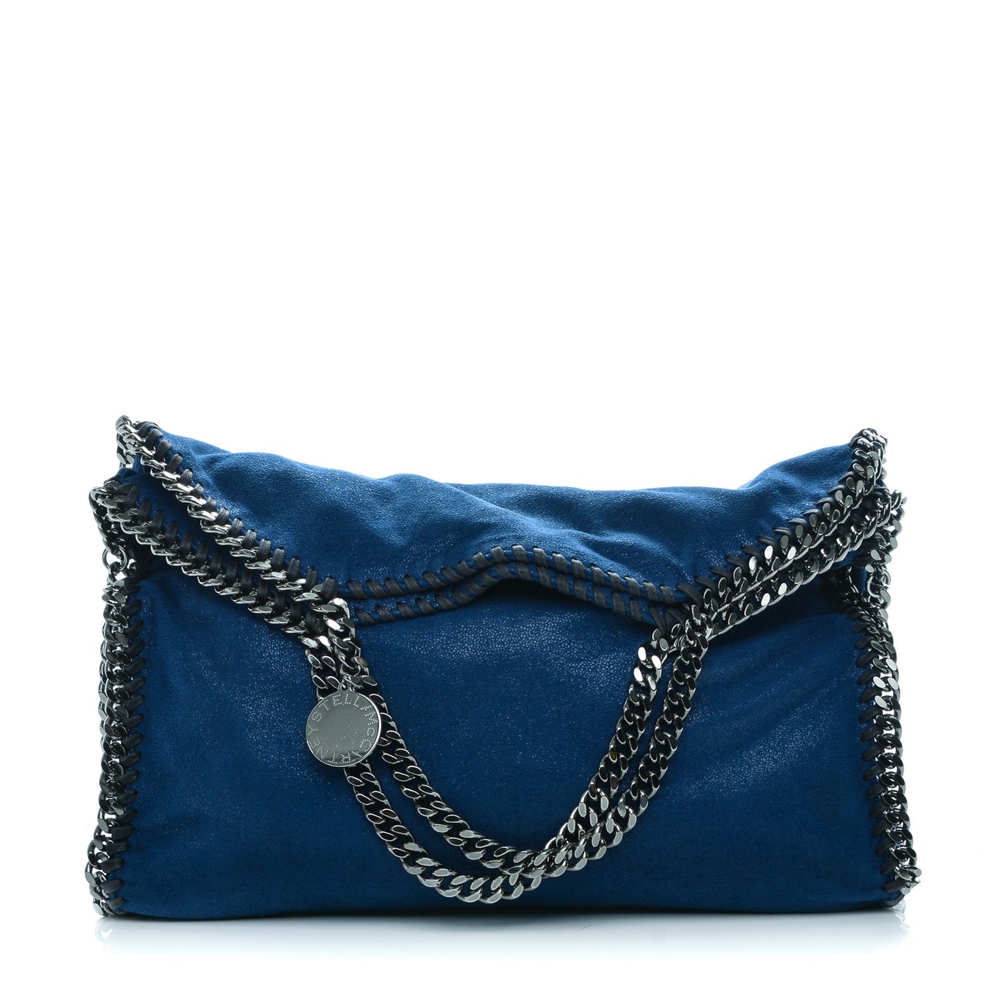 Shaggy Deer Falabella Fold Over Tote Blue
