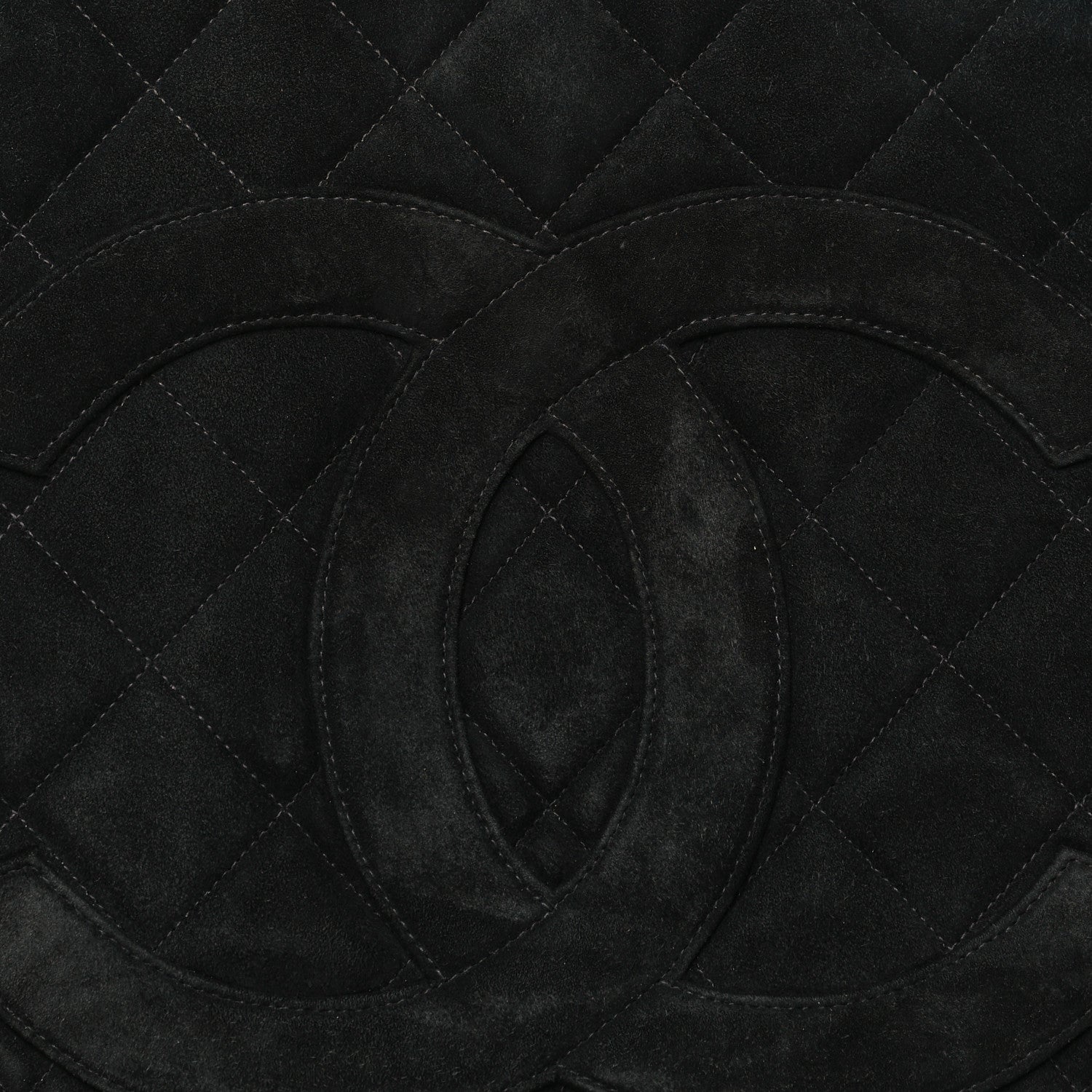 Chanel Suede Quilted Medallion Tote Black 8 of 12