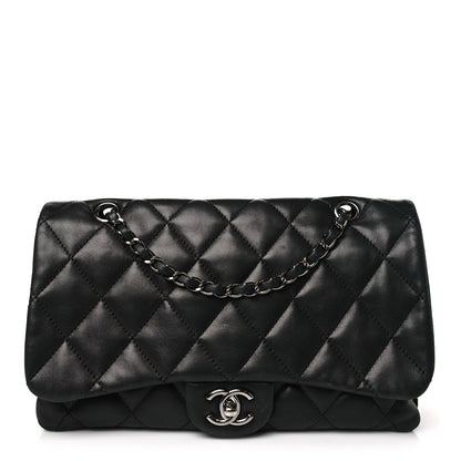 Chanel Lambskin Quilted Jumbo 3 Flap Black 1 of 10