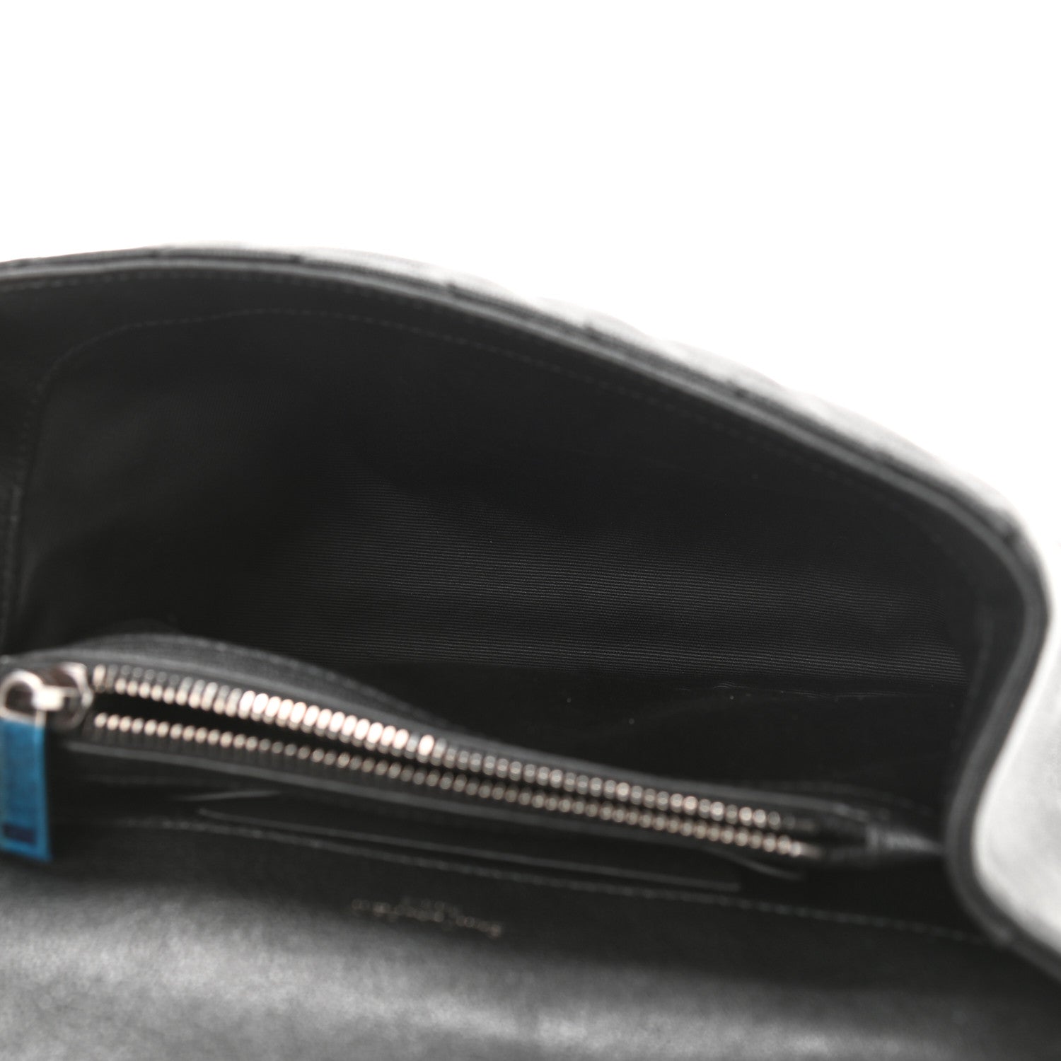 Saint Laurent Sheepskin Matelasse Chevron Monogram Medium College Bag Black 5 of 10