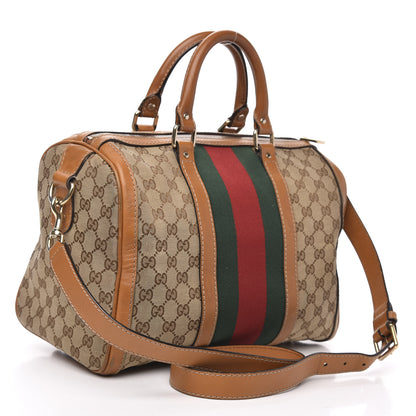 Gucci Monogram Vintage Web Medium Boston Tobacco 3 of 18