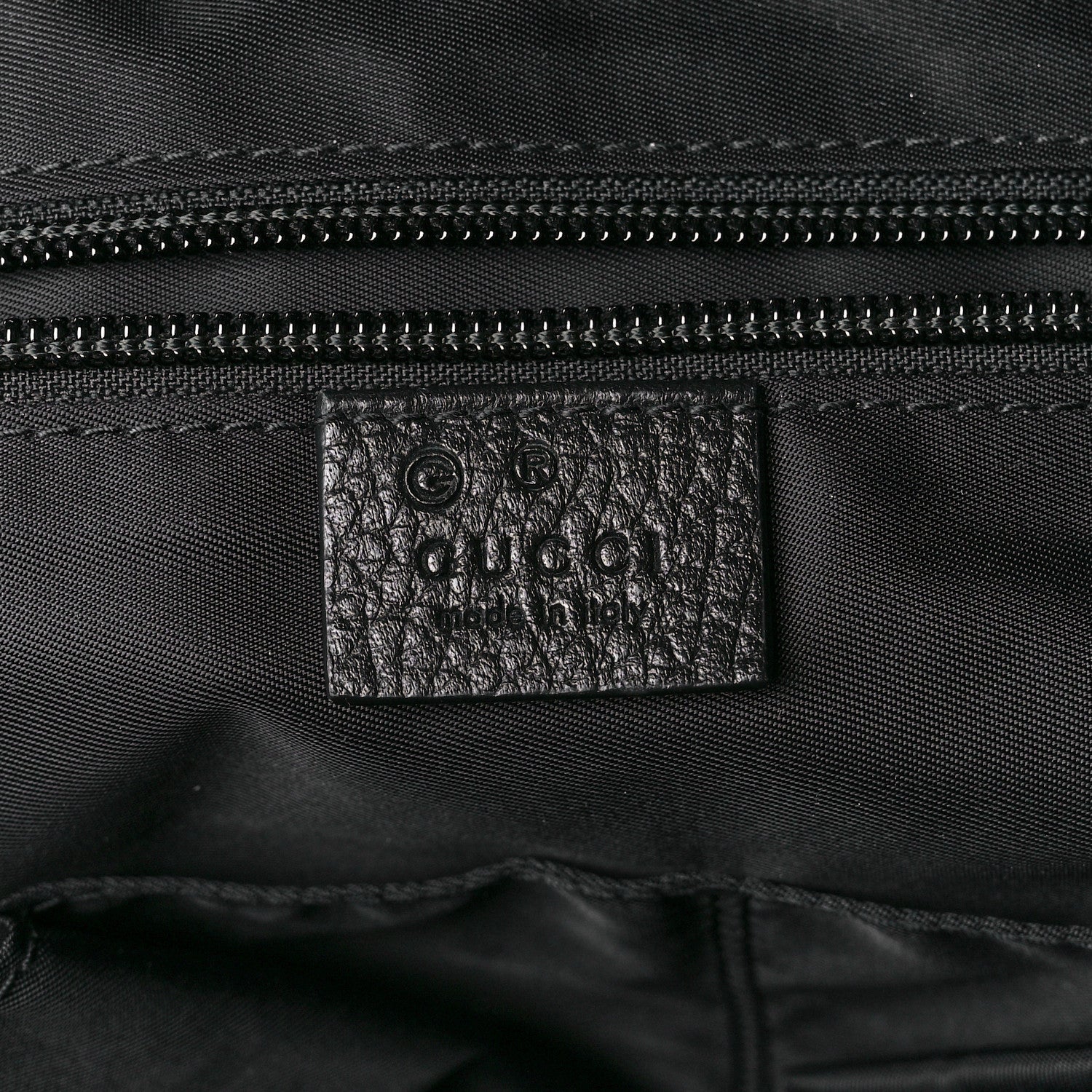 Gucci Nylon Monogram Medium Light Double Buckle Backpack Black 7 of 14
