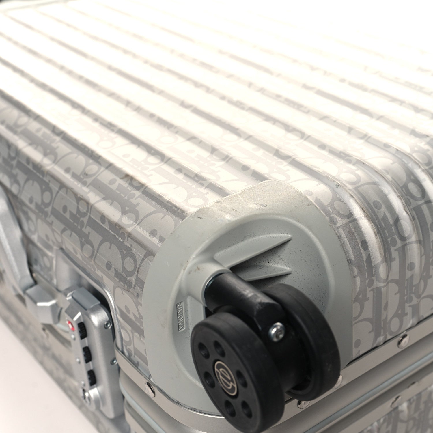 Christian Dior X RIMOWA Aluminum Gradient Cabin Luggage Silver 9 of 15