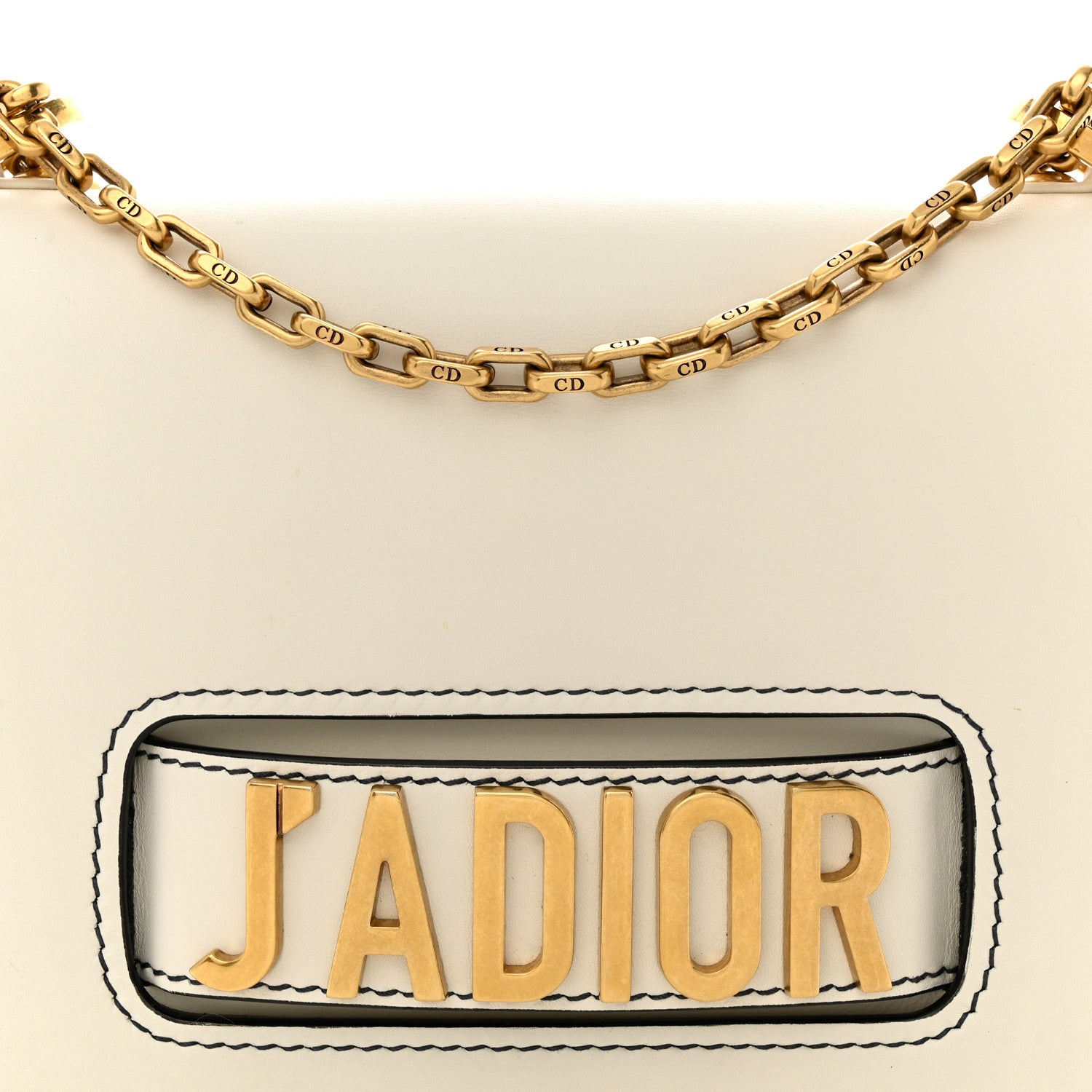 Christian Dior Calfskin J'Adior Chain Flap Bag Off White 7 of 14