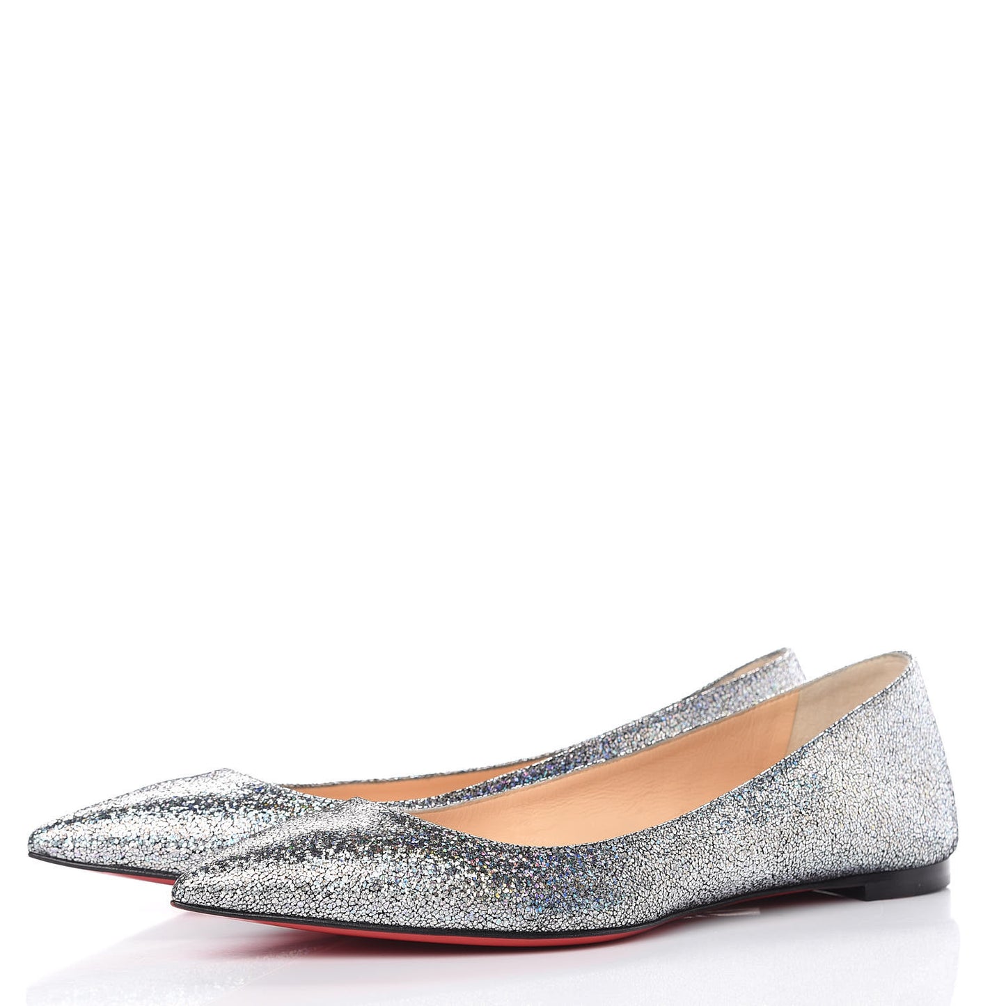 Metallic Nappa Ballalla Flats 37.5 Silver