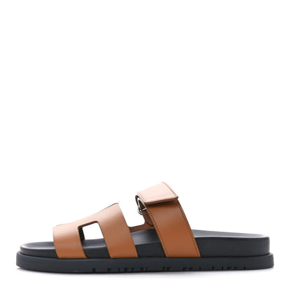 Hermes Calfskin Womens Chypre Sandals 36 Naturel 1 of 9