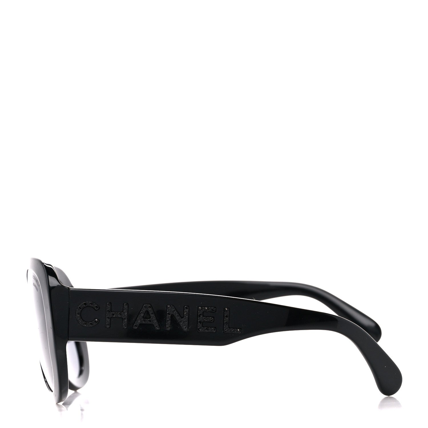 Chanel Resin Crystal Polarized Sunglasses 5423-B Black 3 of 8