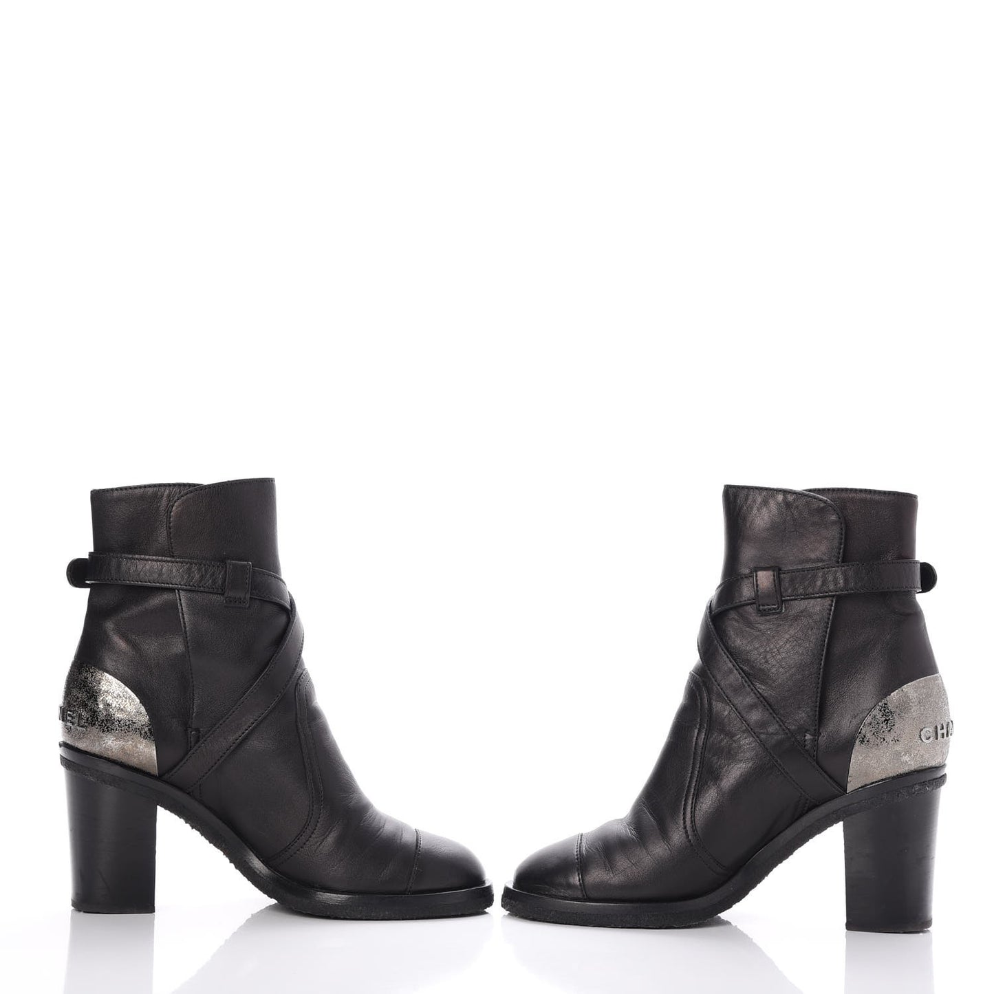 Calfskin Ankle Boots 35 Black