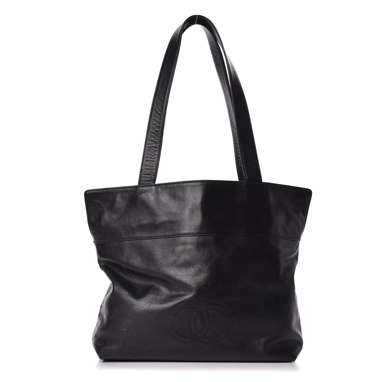 Chanel Lambskin CC Tote Black 1 of 17