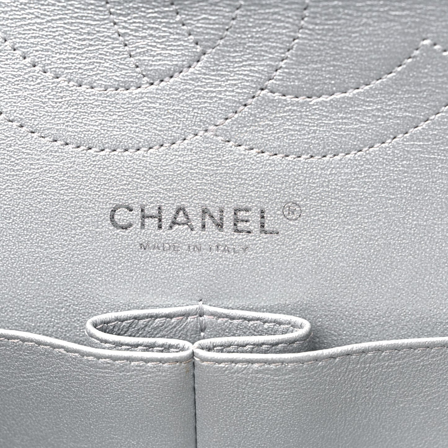 Metallic Aged Calfskin Quilted 2.55 Reissue 226 Flap Silver