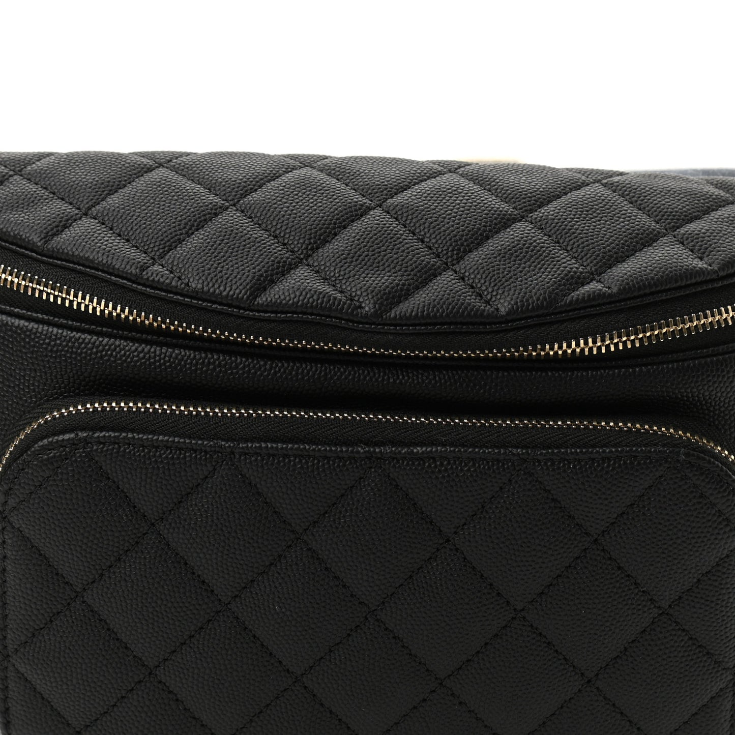Caviar Quilted Business Affinity Waist Belt Bag Black