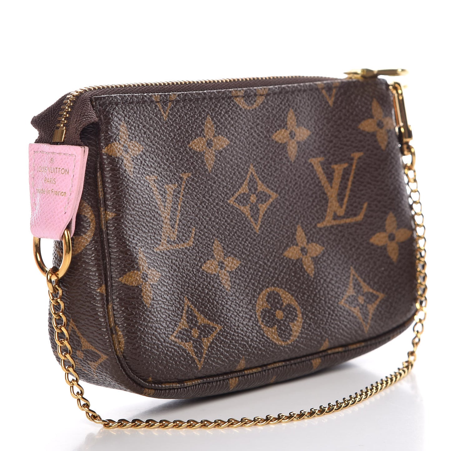 Monogram 2016 Christmas Animation Mini Pochette Accessories Rose Ballerine