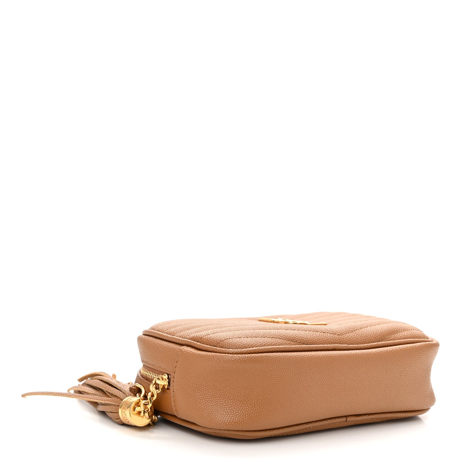 Saint Laurent Grain De Poudre Matelasse Monogram Mini Lou Camera Bag Dark Natural 4 of 10