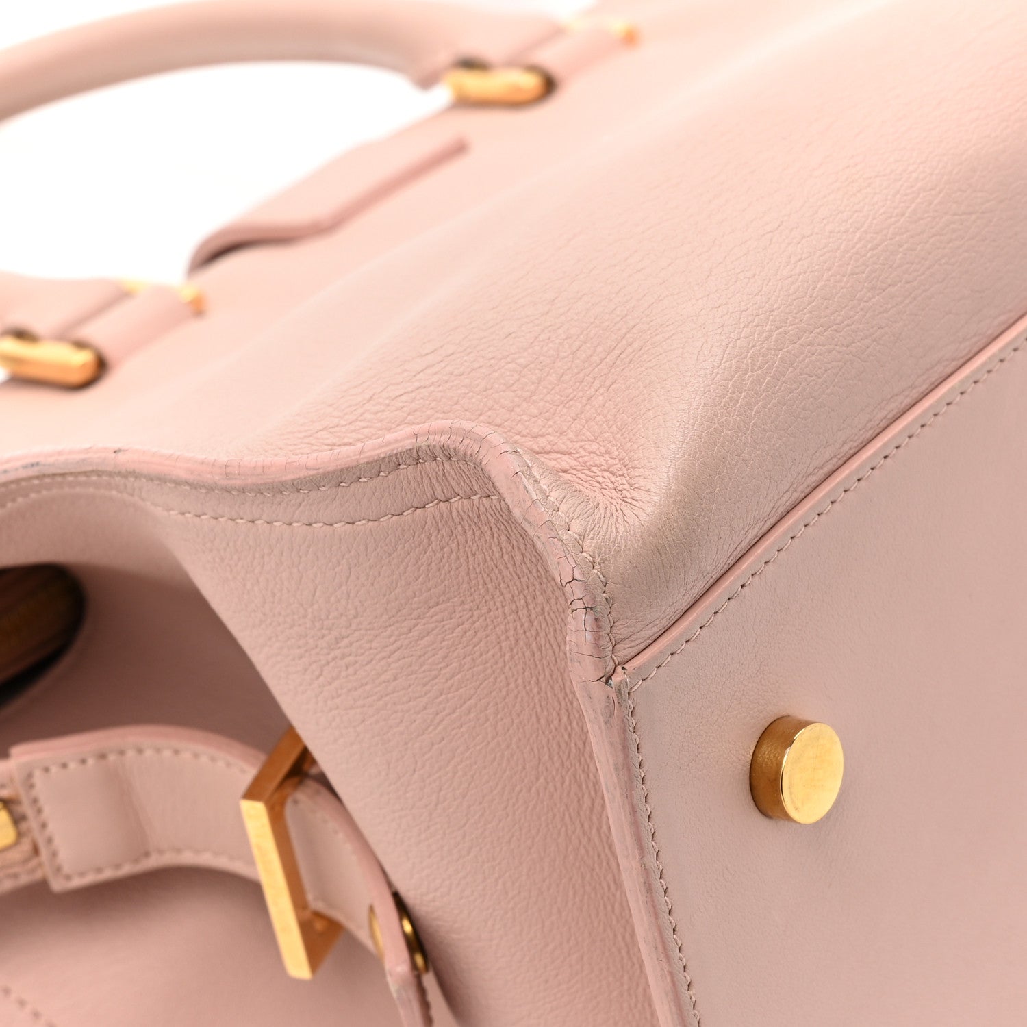 Saint Laurent Calfskin Monogram Small Cabas Pale Blush 14 of 18