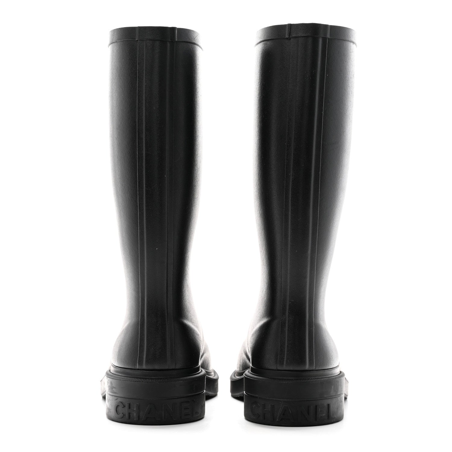 Chanel Caoutchouk CC High Boots 38 Black 5 of 19