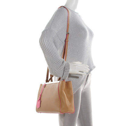 Fendi Vitello Elite Light Bulb Charm Petite 2Jours Tote Cuoio 2 of 8