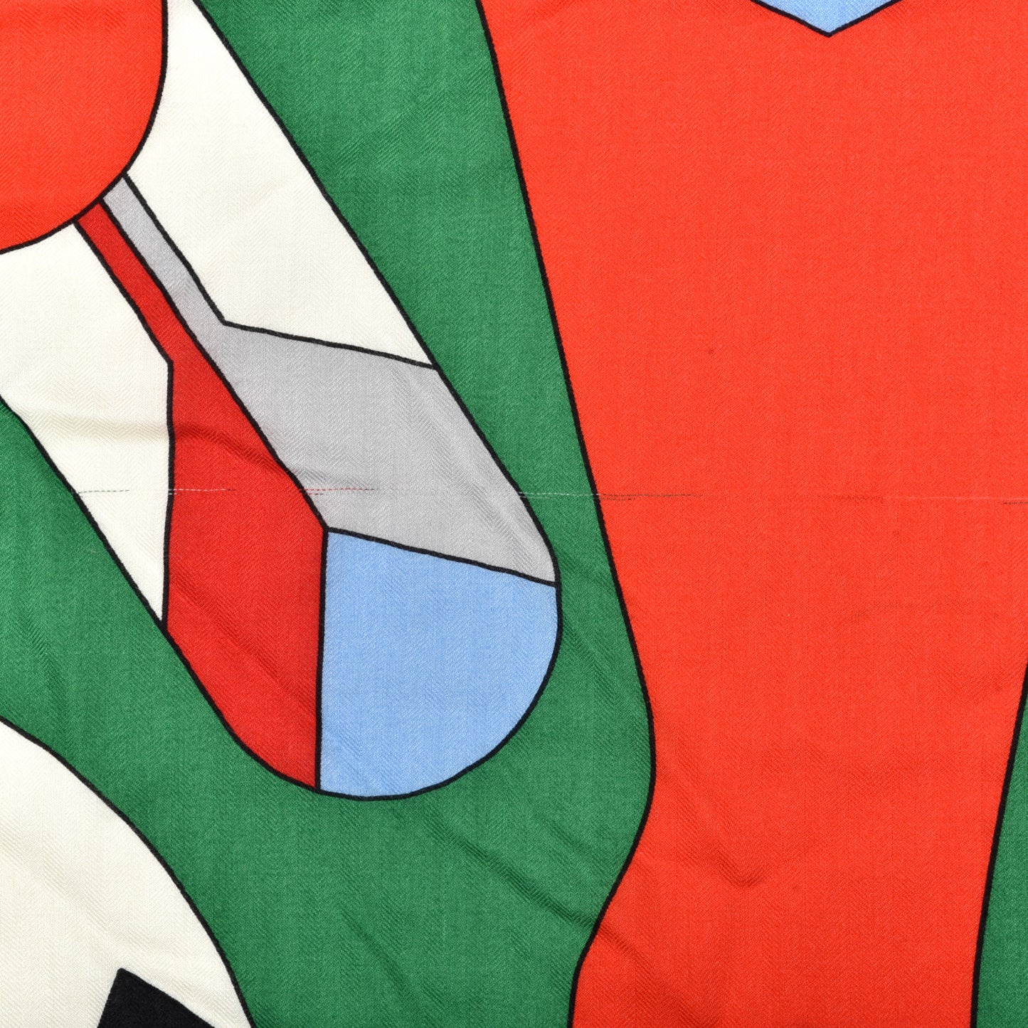 Cashmere Silk Football Club Scarf 100 Vert White Rouge
