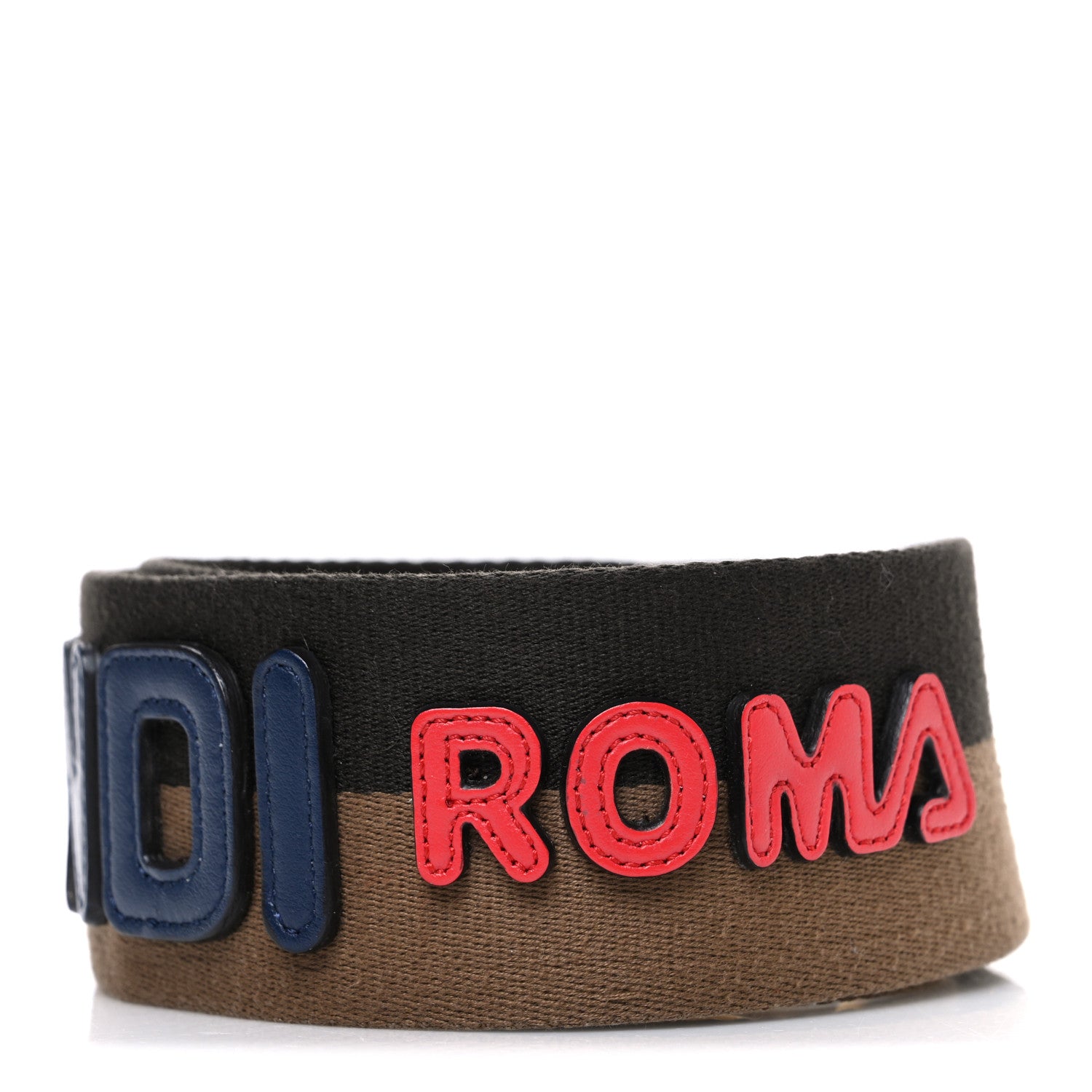 Fendi X FILA Canvas Calfskin Mania Strap You Brown 1827954