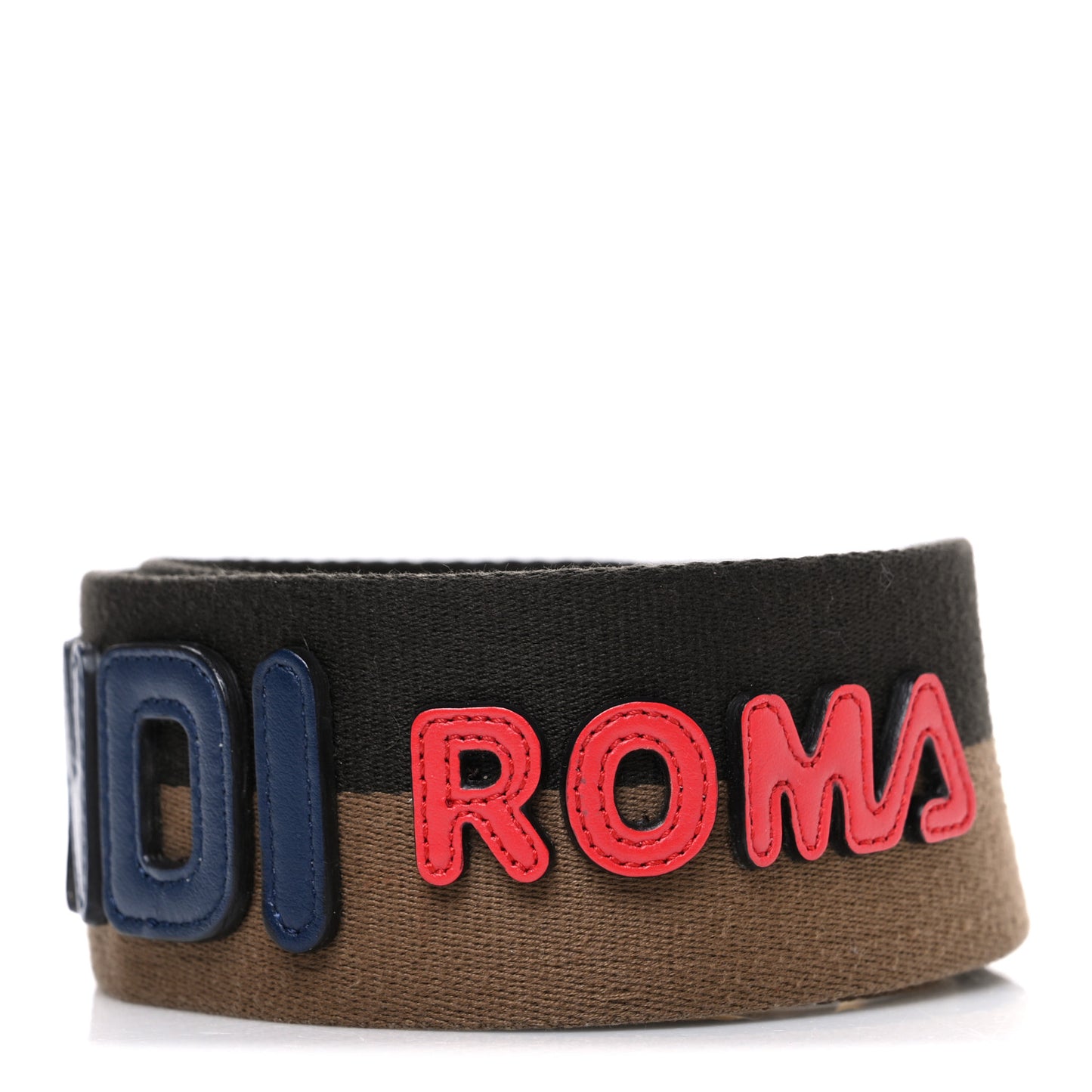 X FILA Canvas Calfskin Mania Strap You Brown