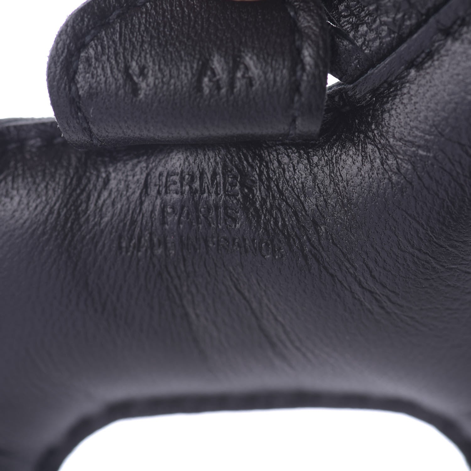 Hermes Milo Lambskin Grigri Rodeo Horse Bag Charm PM So Black 4 of 5