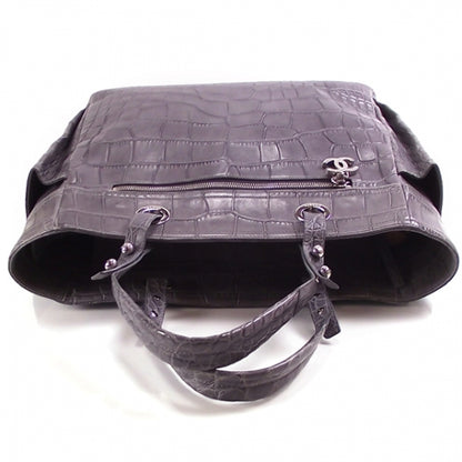 Chanel Crocodile Shopping Tote Gray 7 of 15
