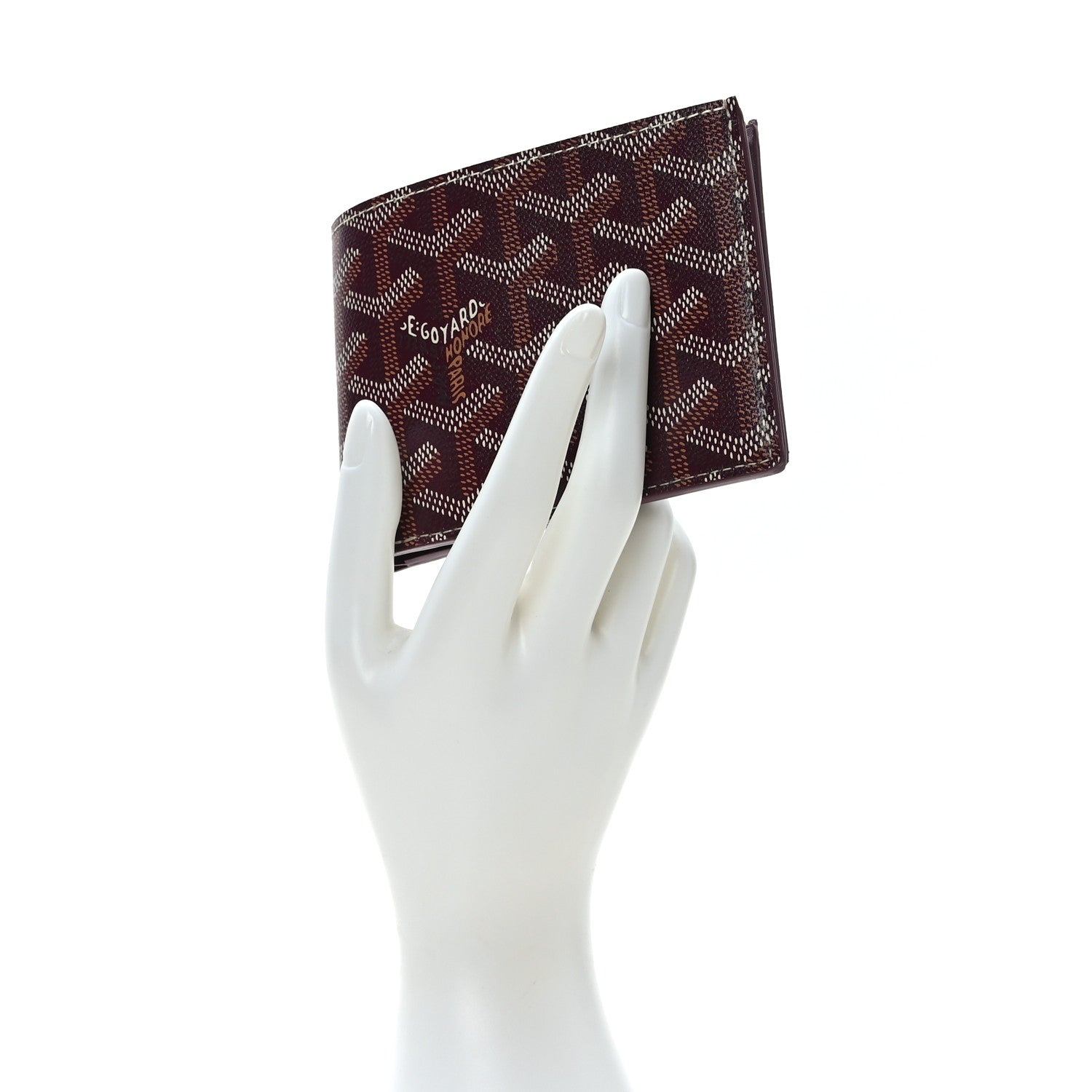 Goyard Goyardine Bi-Fold Victoire PM Wallet Burgundy 2 of 6