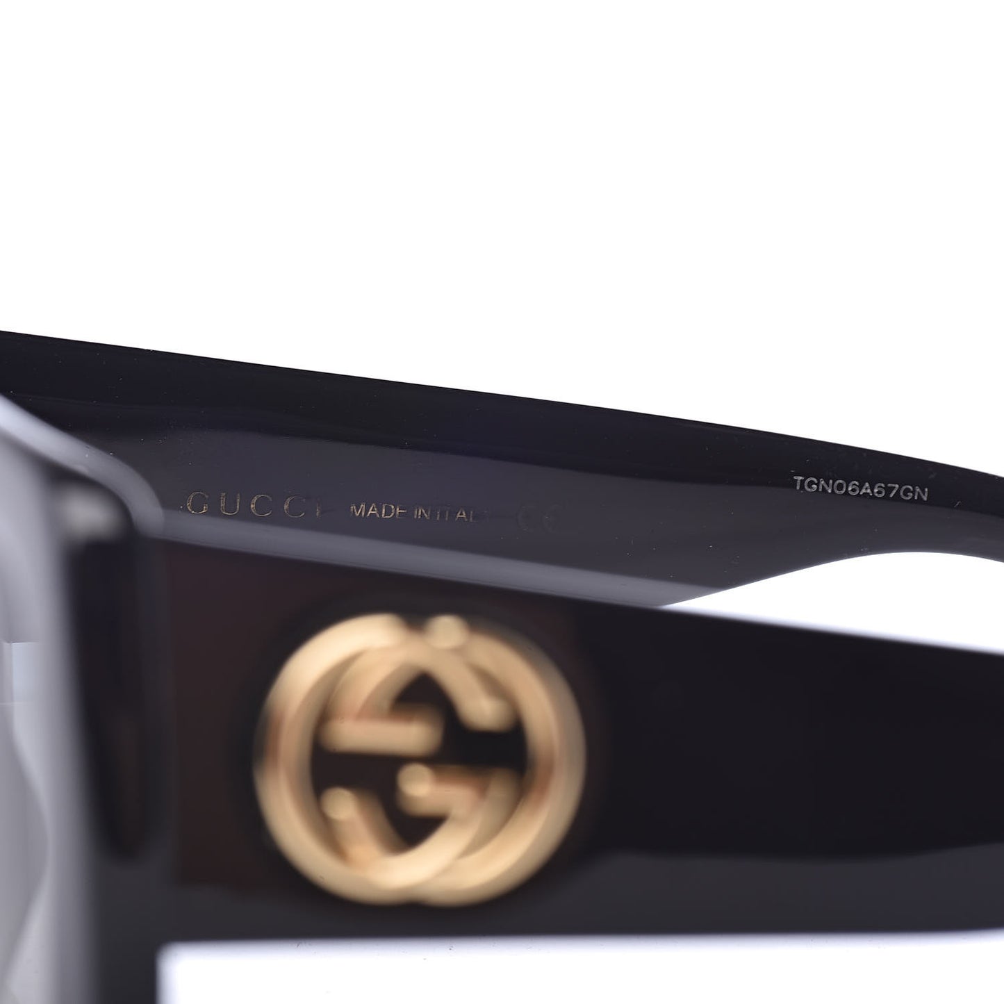 Acetate Square Frame Sunglasses GG0141S Black