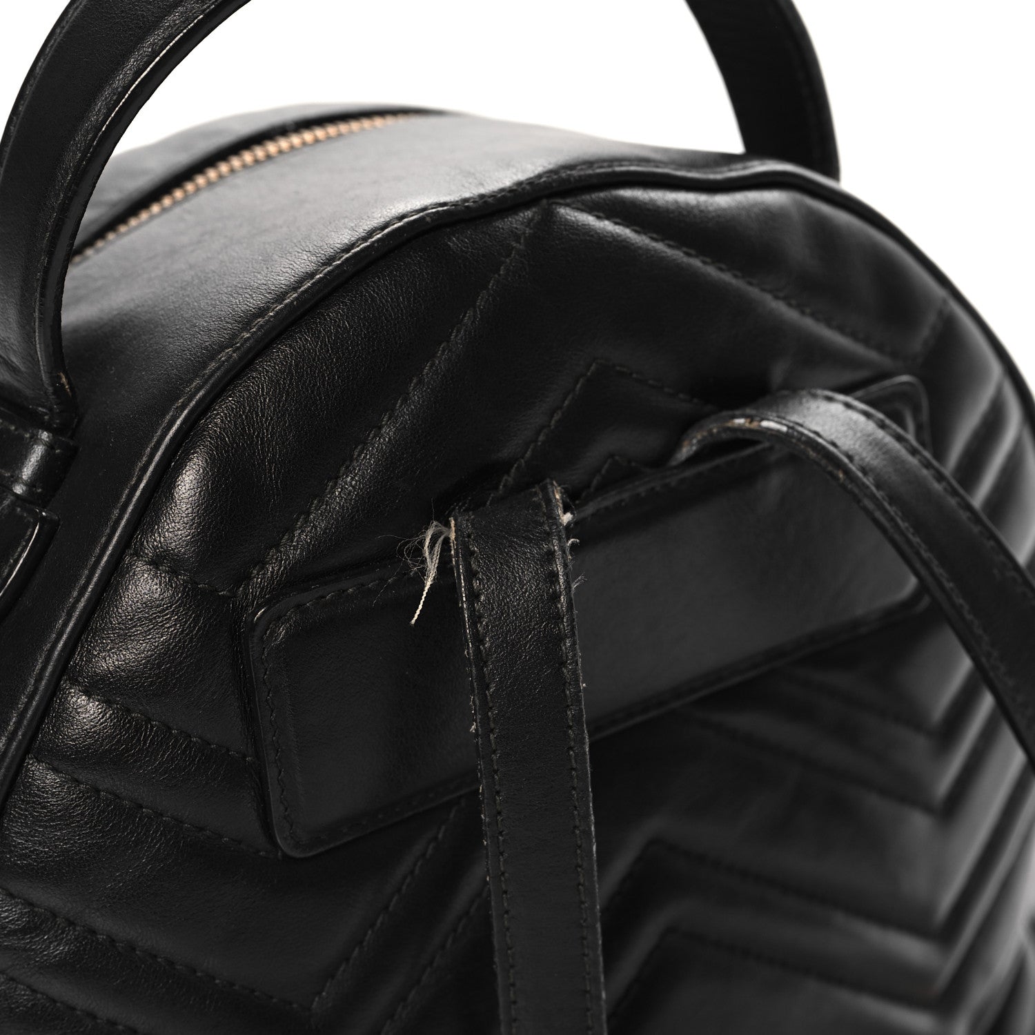 Gucci Calfskin Matelasse GG Marmont Dome Backpack Black 14 of 14