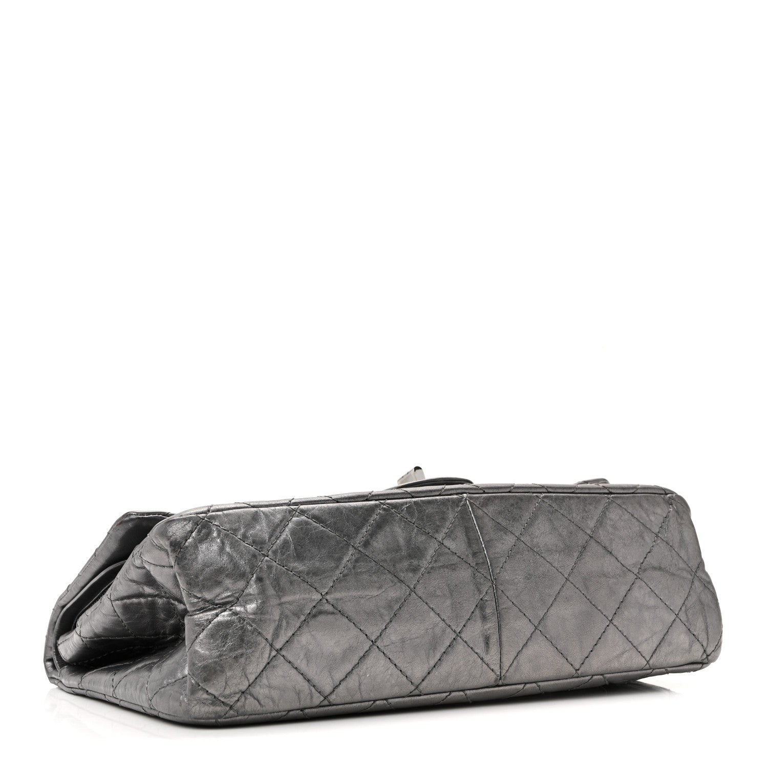 Chanel Metallic Aged Calfskin Quilted 2.55 Reissue 227 Flap Dark Silver 8 of 40