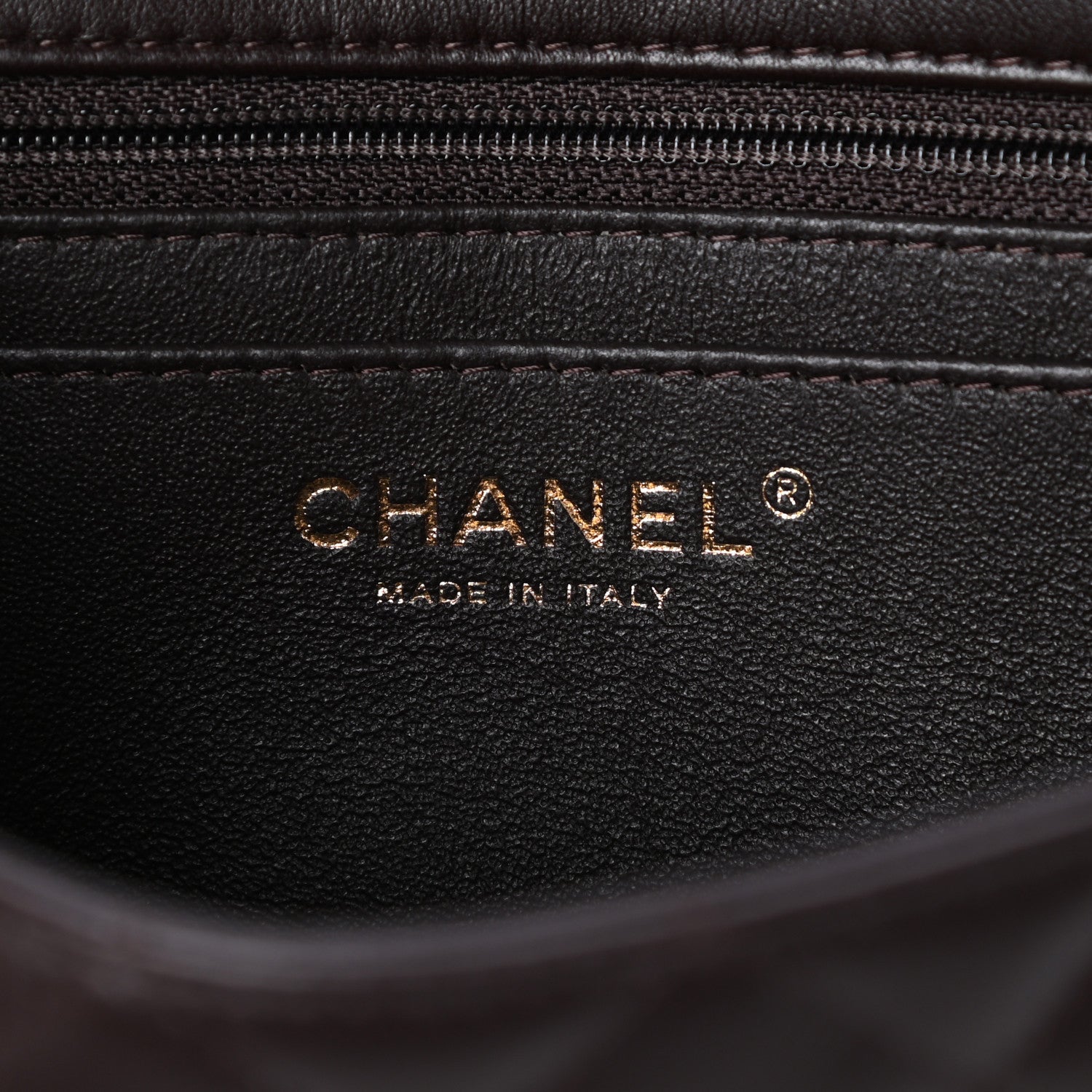 Chanel Lambskin Quilted Mini Rectangular Flap Dark Brown 6 of 11