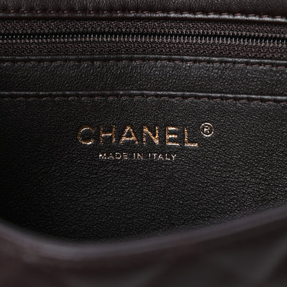 Chanel Lambskin Quilted Mini Rectangular Flap Dark Brown 6 of 11