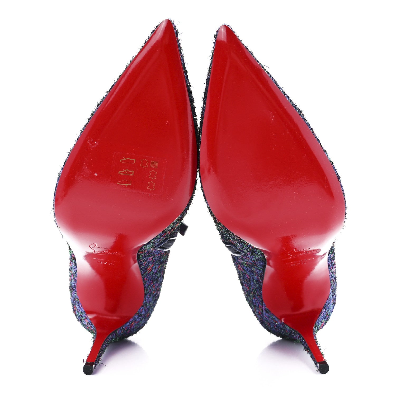 Christian Louboutin Satin So Kate Starlight Booty 100 Ankle Boots 37.5 Purple Multicolor 5 of 7