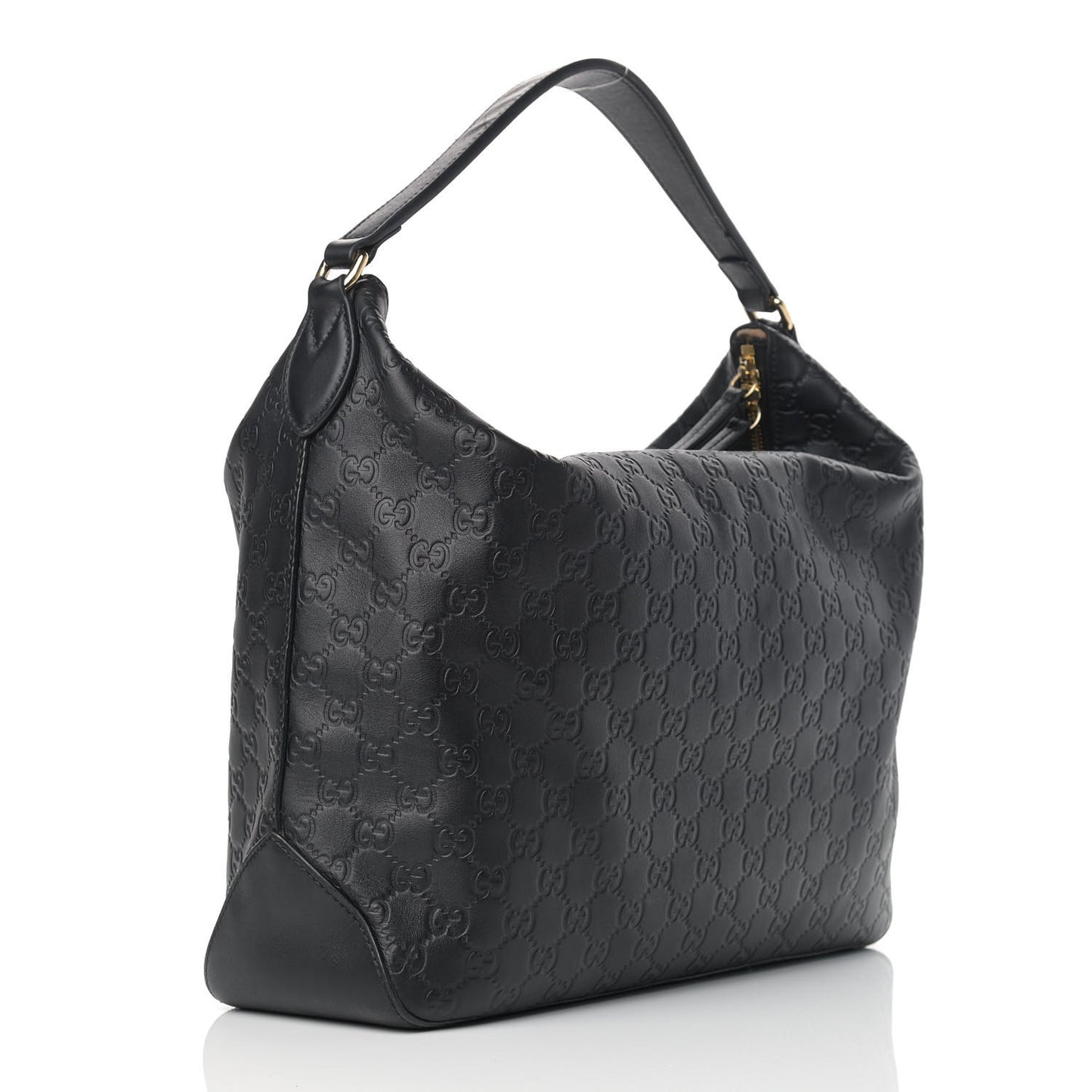 Guccissima Signature Large Linea A Hobo Black