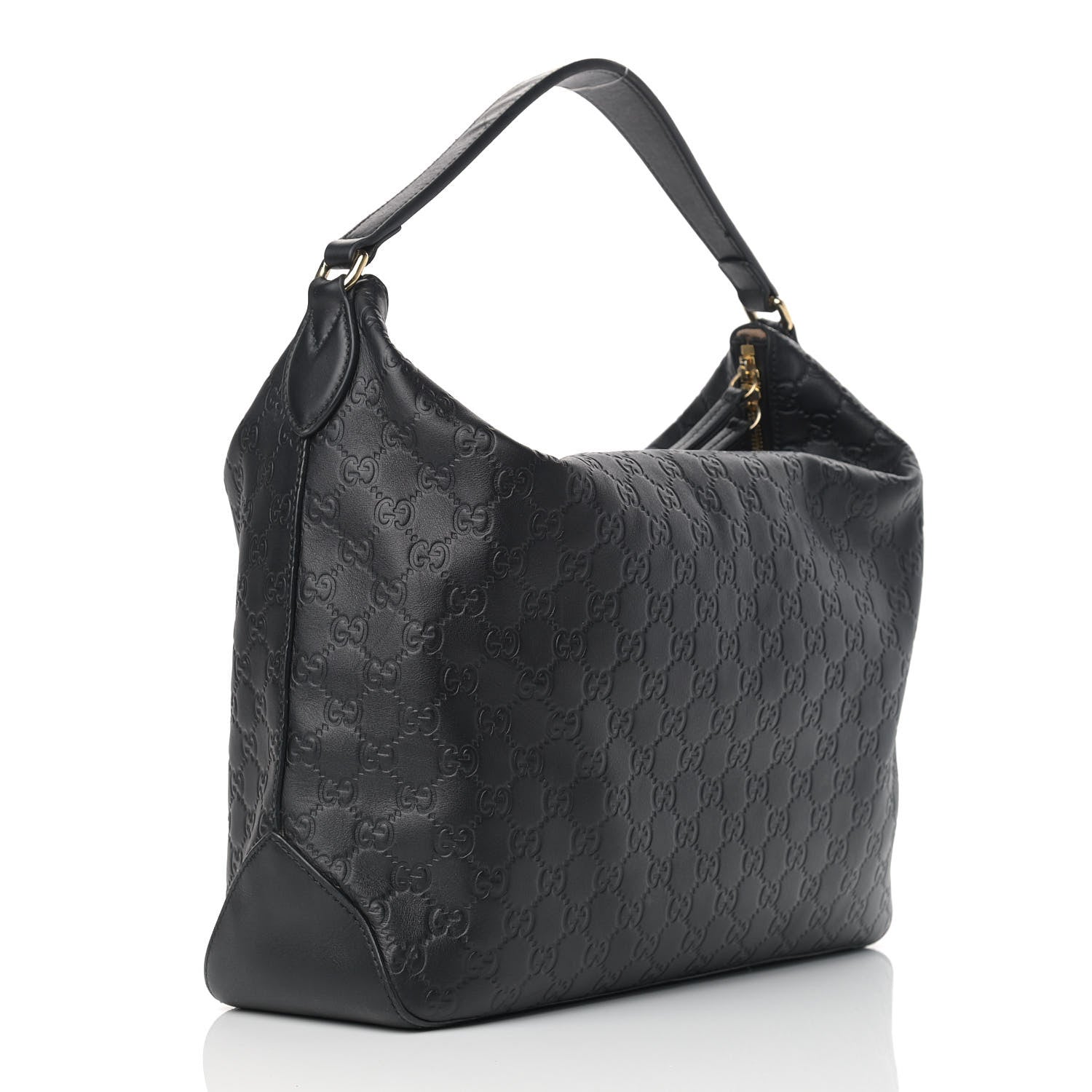 Gucci Guccissima Signature Large Linea A Hobo Black 2 of 16
