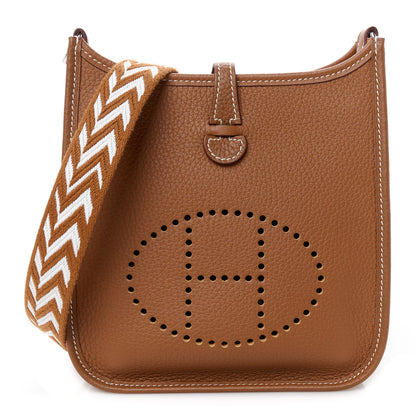 Hermes Taurillon Maurice Amazone Evelyne TPM Gold White 1 of 10