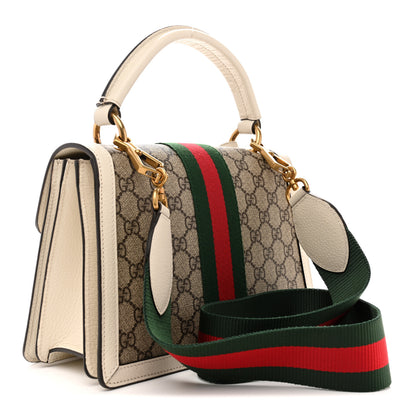 Gucci GG Supreme Monogram Small Queen Margaret Top Handle Bag White 3 of 11