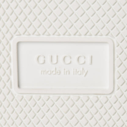 Gucci Calfskin Crystal Web Bee Embroidered Womens Ace Platform Sneakers 38 White 7 of 9
