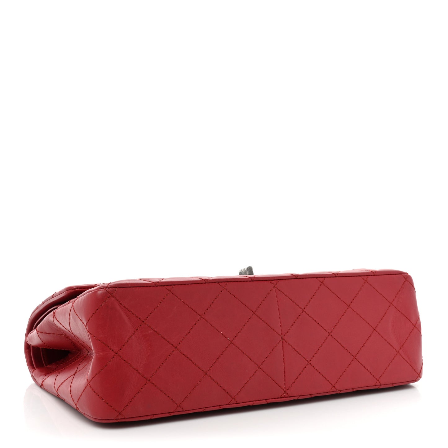 Aged Calfskin Quilted 2.55 Reissue 227 Flap Red