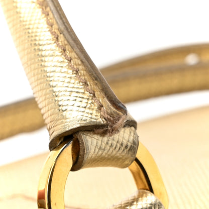 Prada Saffiano Lux Mini Top Handle Crossbody Bag Platino 11 of 13