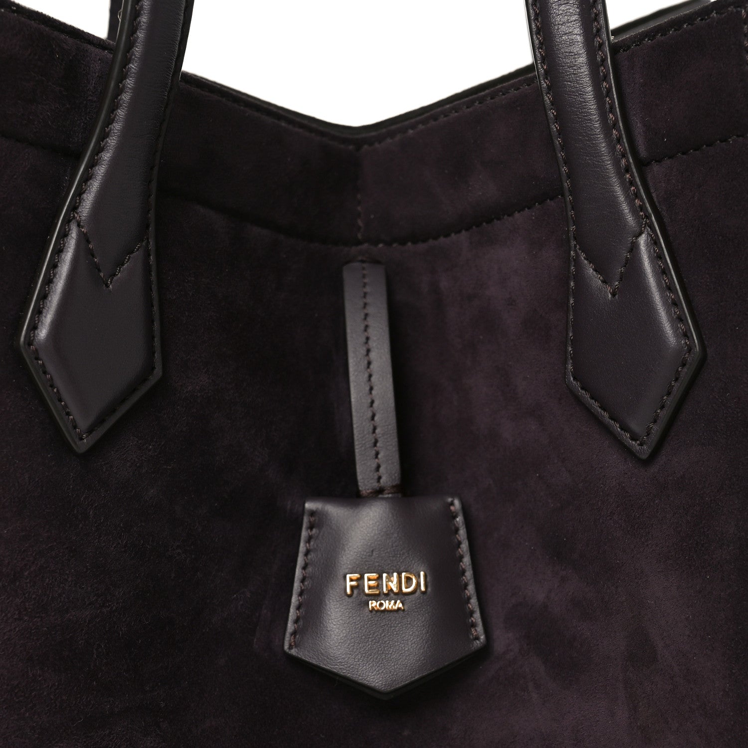 Fendi Vitello Grace Camoscio Medium Fendi Origami Plum 6 of 8