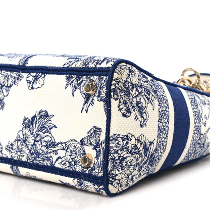 Christian Dior Canvas Reverse Embroidered Rêve d'Infini Medium Lady D-Lite Blue Multicolor 10 of 11