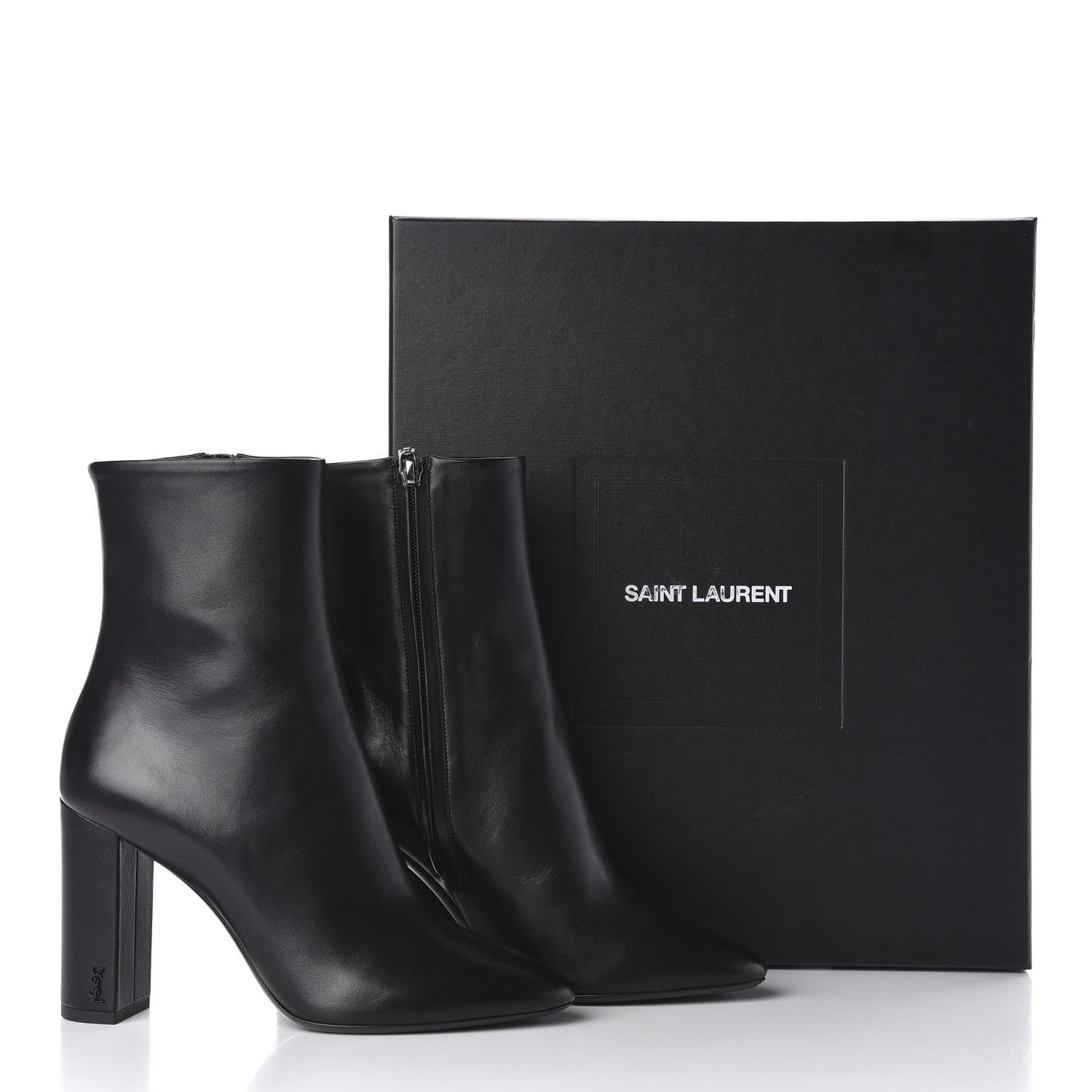 Saint Laurent Nappa Vendome Loulou Ankle Zip Boot 38.5 Black 9 of 9