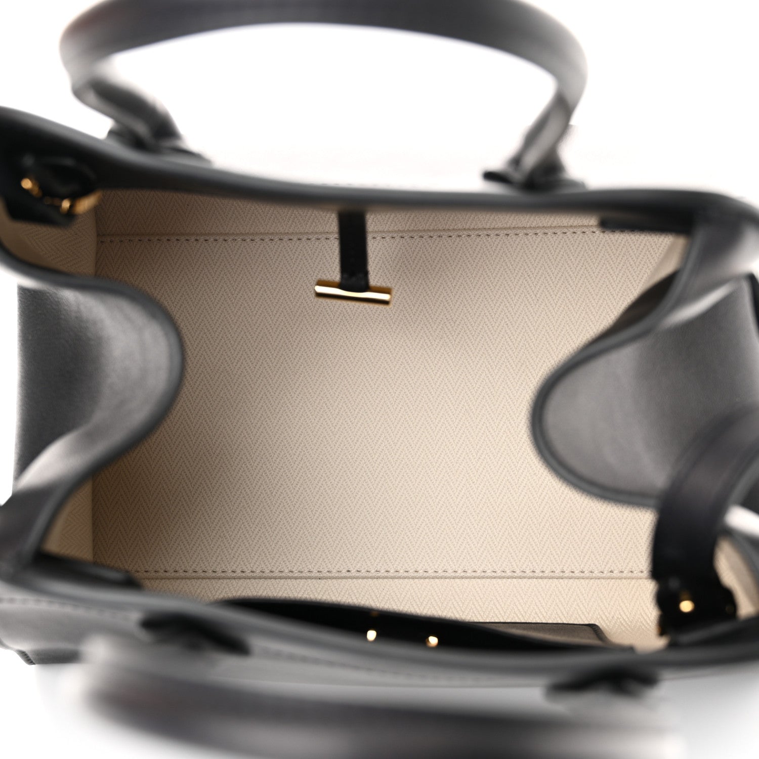 The Row Polished Saddle Calfskin Soft Margaux 10 Bag Black 5 of 10