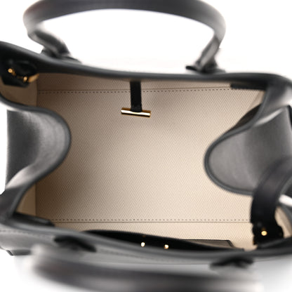 The Row Polished Saddle Calfskin Soft Margaux 10 Bag Black 5 of 10