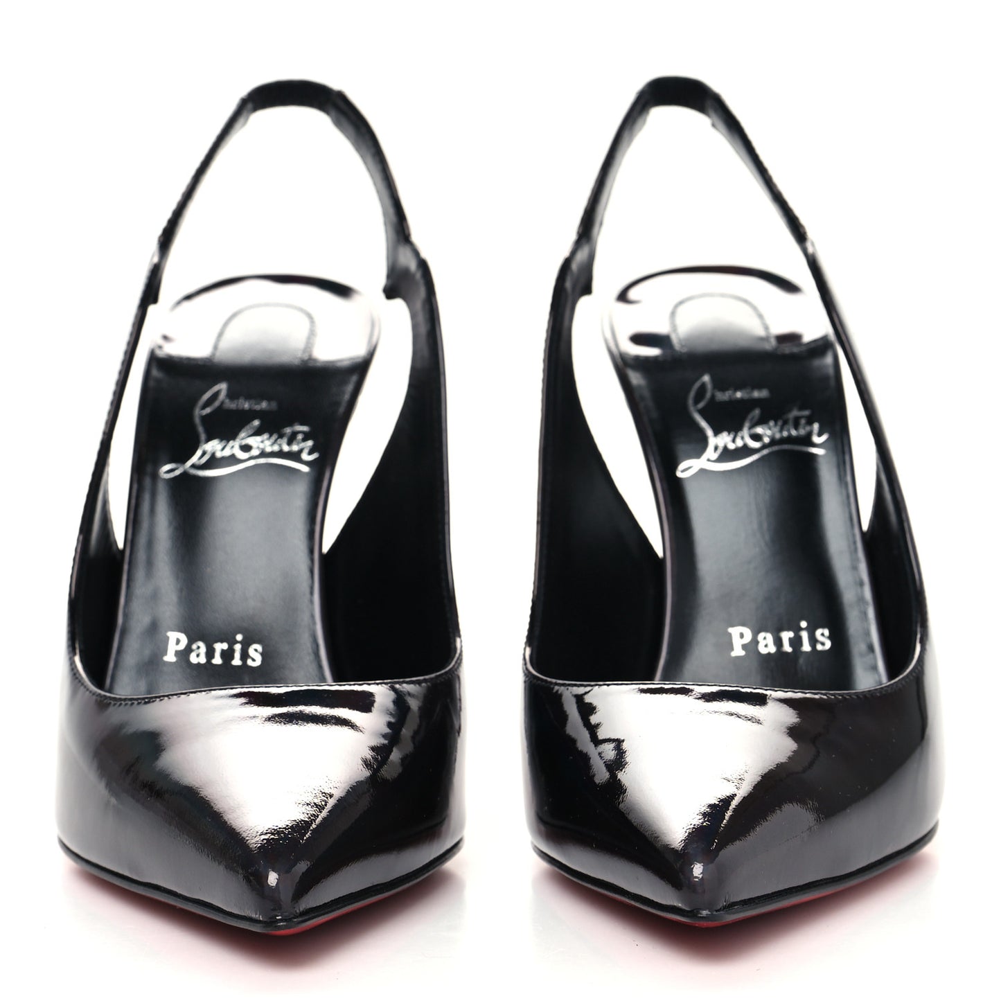 Metallic Patent Psychic Hot Chick Slingback 100 Pumps 36.5 Black