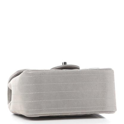 Chanel Iridescent Calfskin Chevron Quilted Mini Square Flap Silver 4 of 9