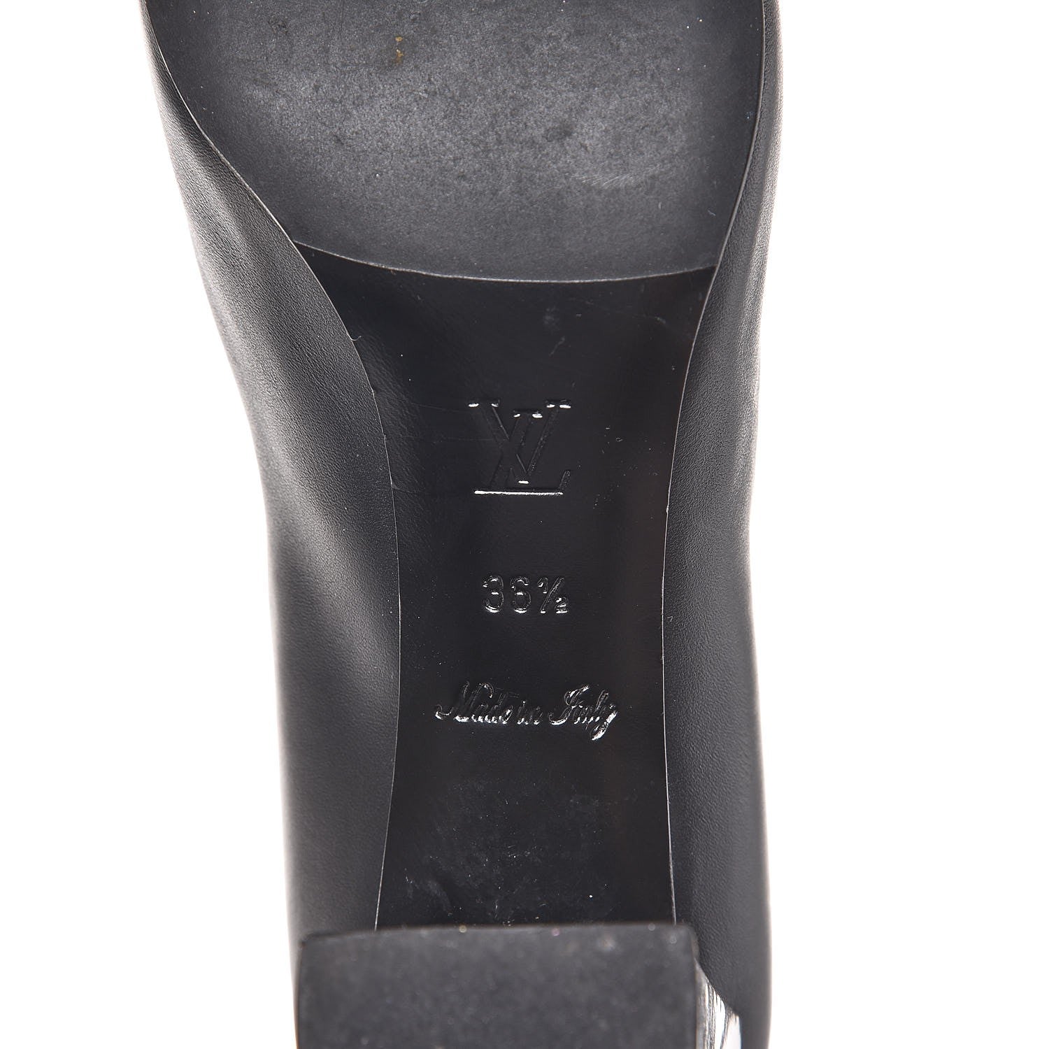 Louis Vuitton Calfskin Buckle Pumps 36.5 Black 8 of 10