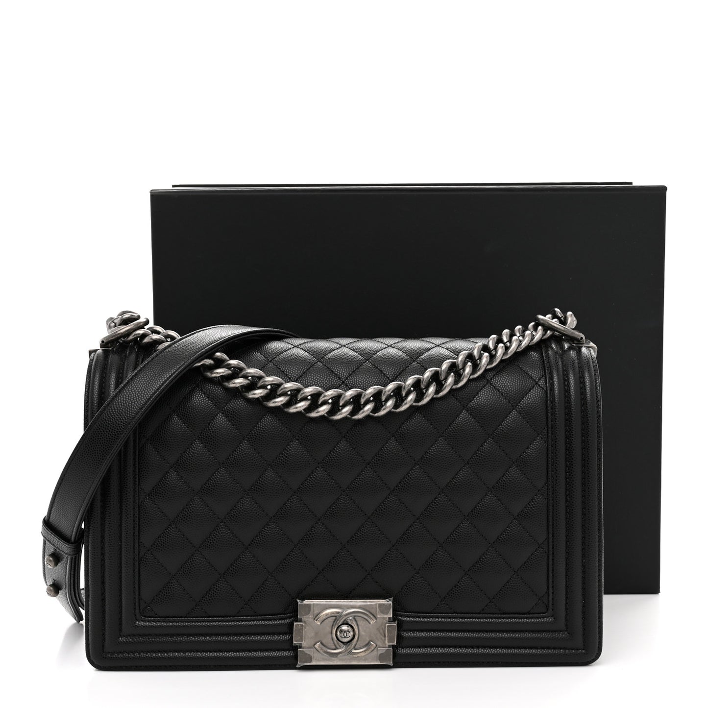 Caviar Quilted New Medium Boy Flap Black