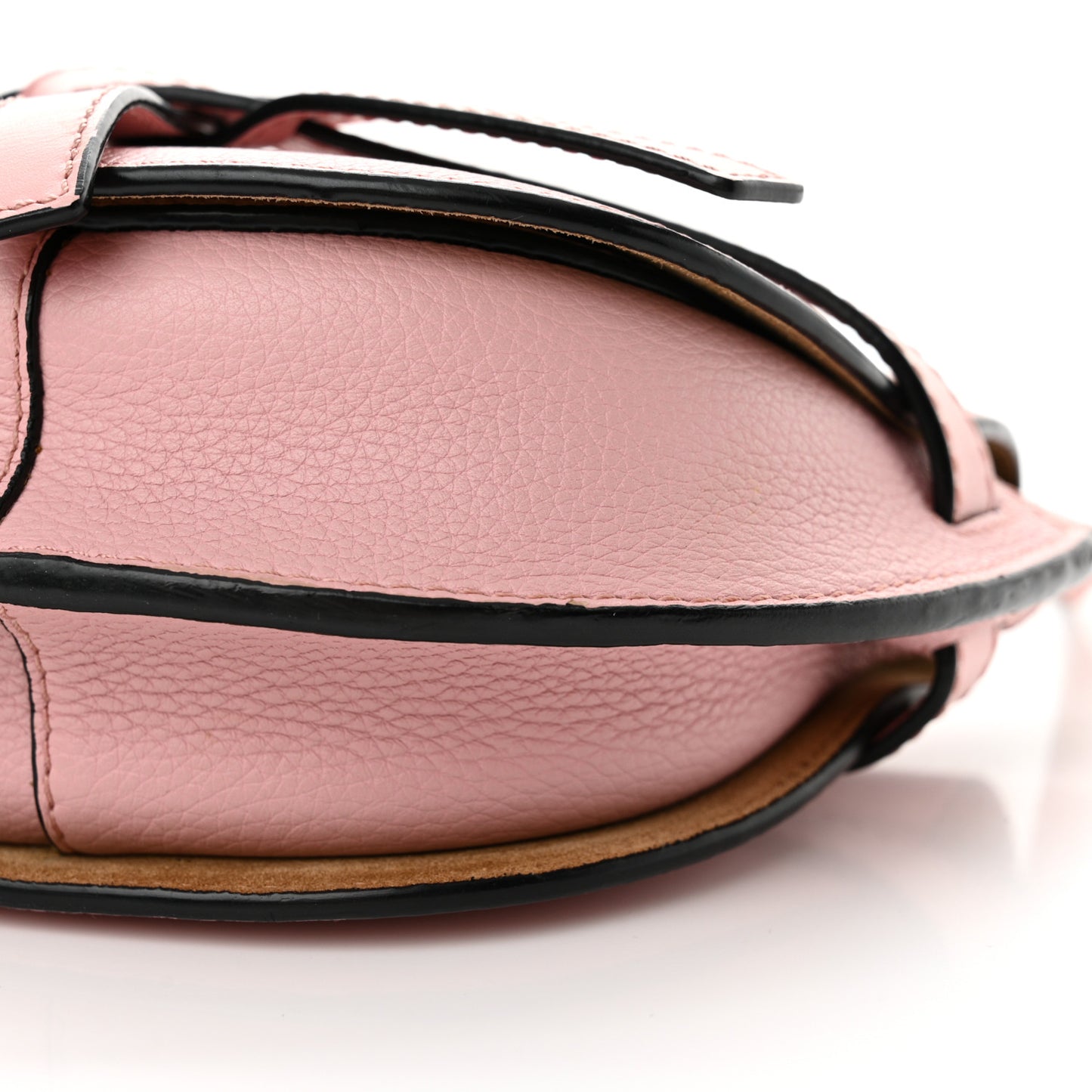Grained Calfskin Mini Gate Crossbody Bag Pastel Pink