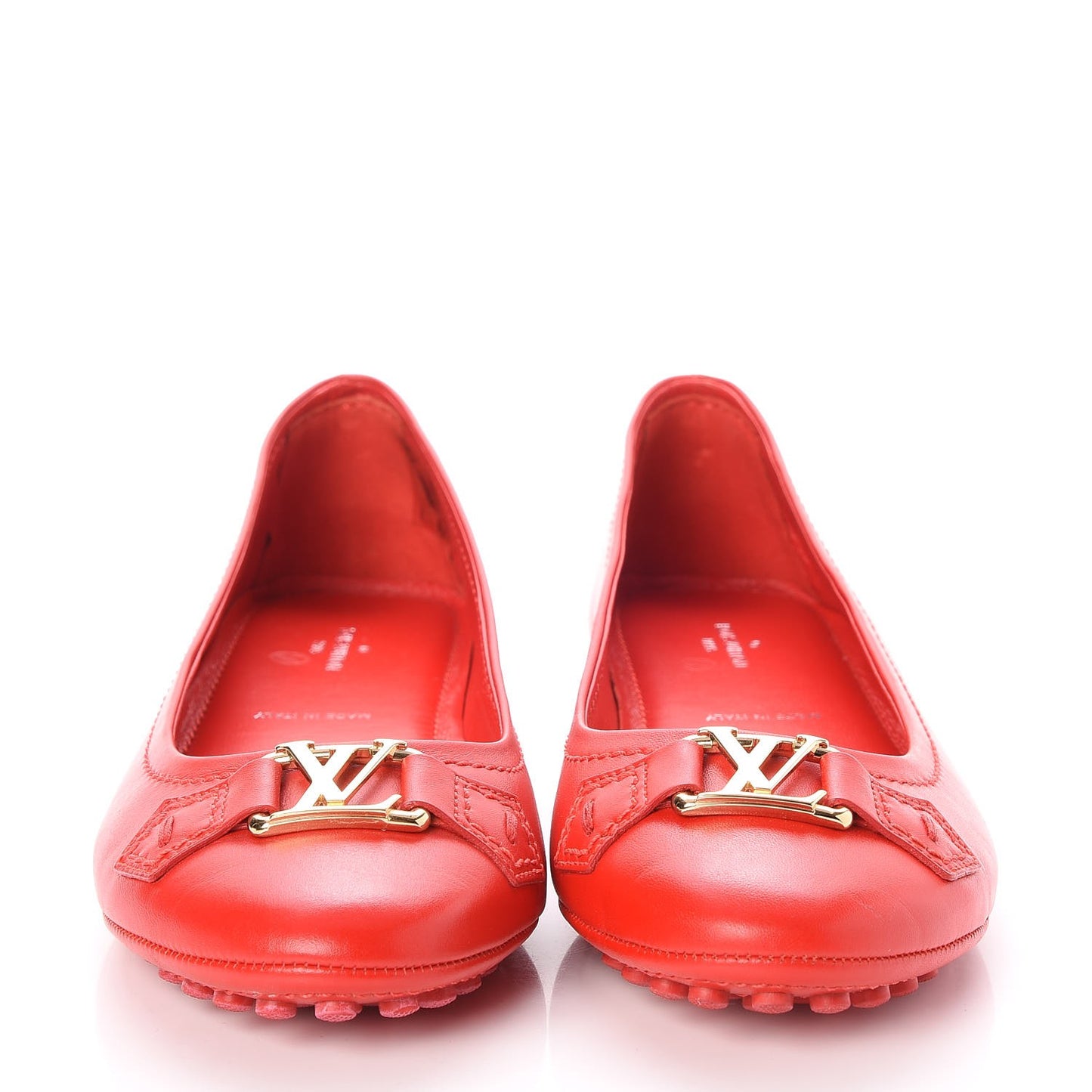 Calfskin Oxford Ballerina Flats 37.5 Rouge